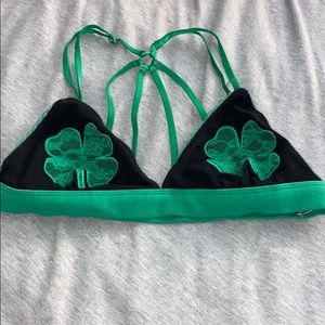Victoria Secret st paddys themed bralette